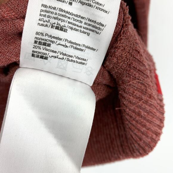 edc By Esprit Long Sleeve Pullover Sweater Womens Size Medium Red Striated - Picture 8 of 8